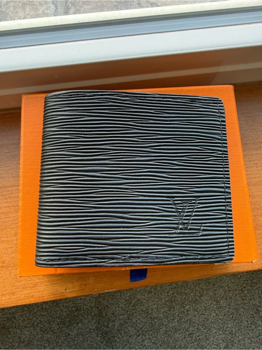 Louis Vuitton Black Epi Leather Money Clip Wallet